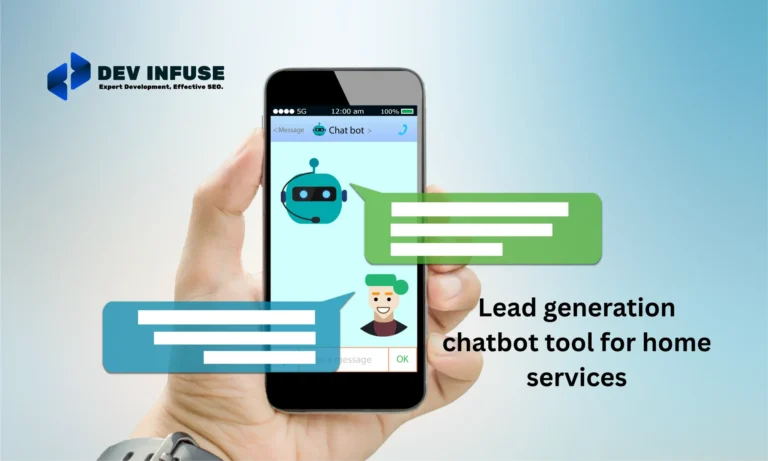 Lead generation chatbot tool for home services